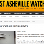West Asheville Watch: Update at shots fired at New Belgium buildings