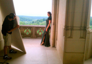 Biltmore Estate photo shoot: TV starlet Bellamy Young poses for Southern Living