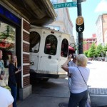 Photos: Trolley crashes into Miles Building in downtown Asheville